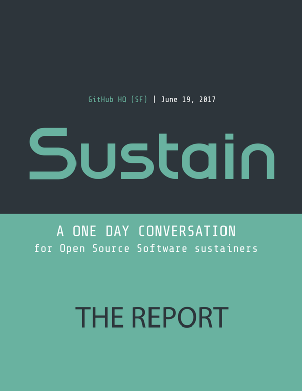 SustainOSS 2017: The Report