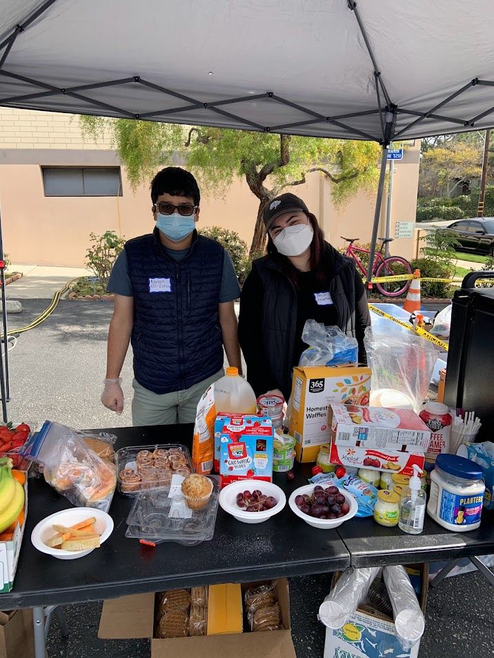 Volunteers at a Resource Center in February