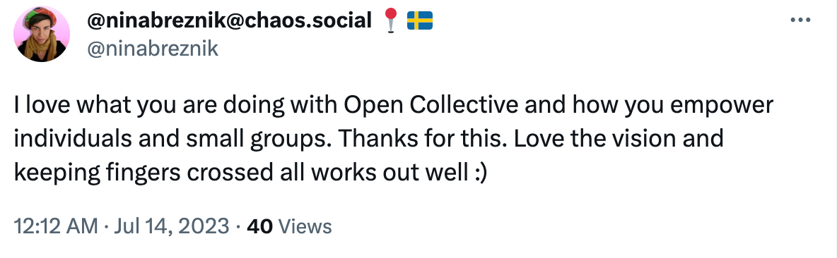 Open Collective Update - August