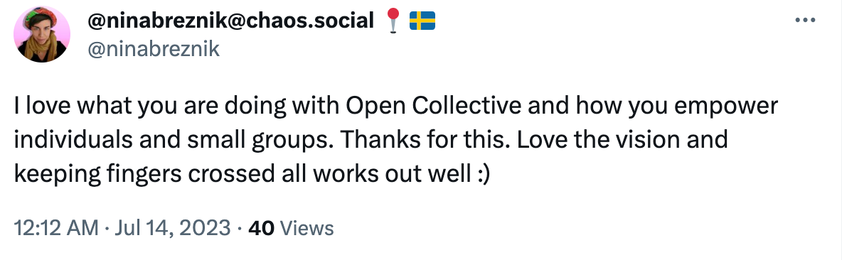 Open Collective Update - August 2023