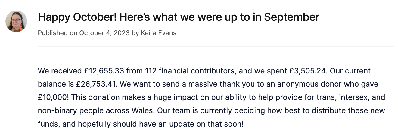 Open Collective Update - October 2023