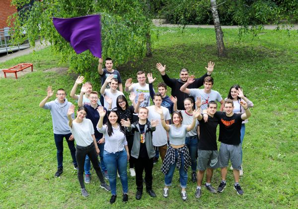 Pionir Free School Students outside in Serbia